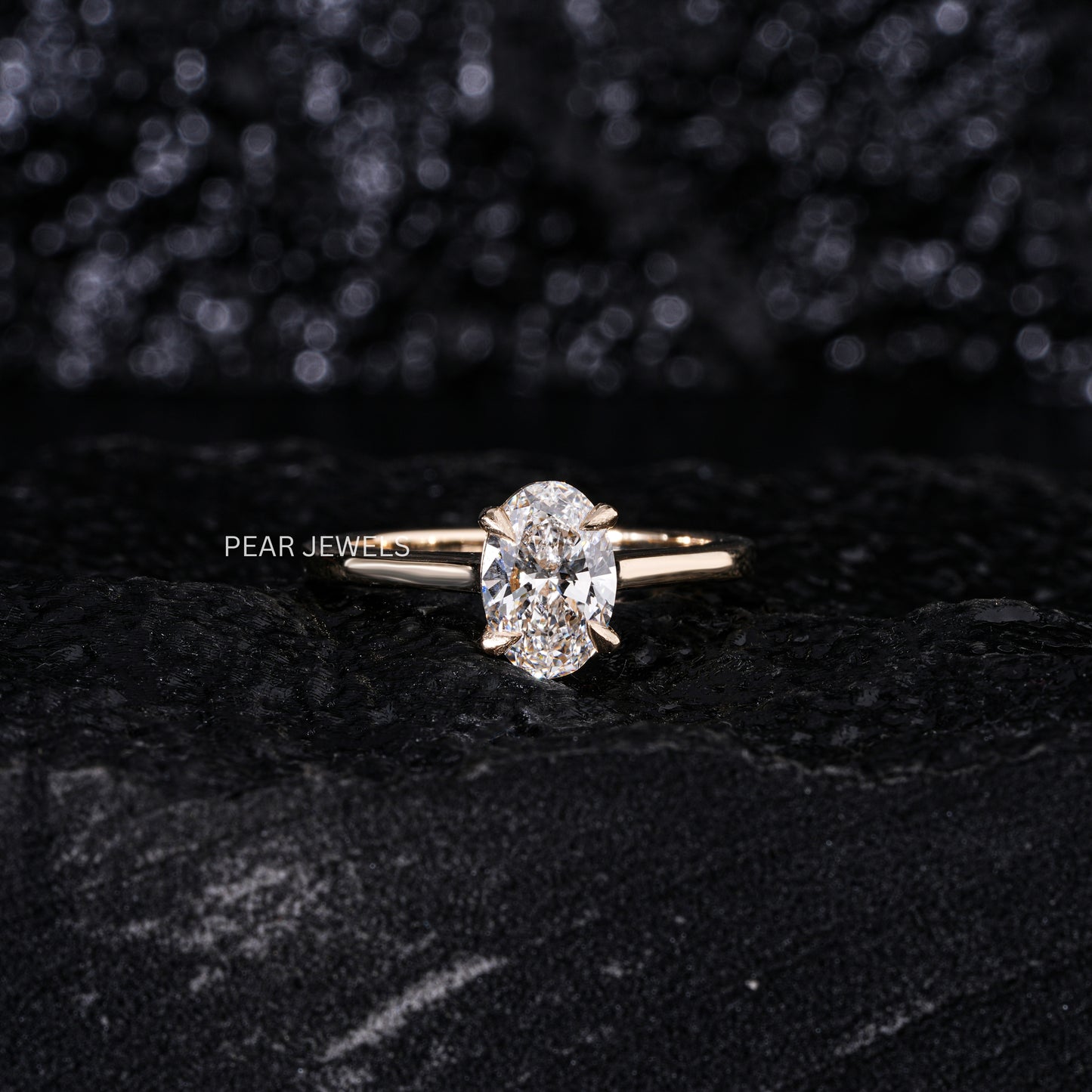 1.25ct Oval Solitaire Labgrown Diamond Ring - Pear Jewels