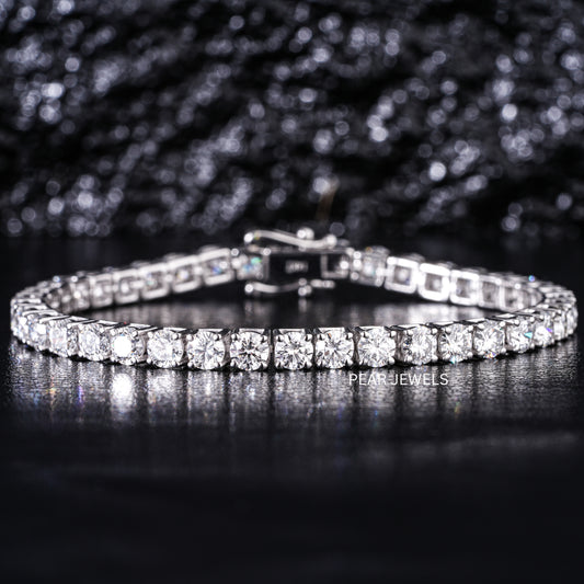 Round 4mm Tennis Labgrown Diamond Bracelet - Pear Jewels
