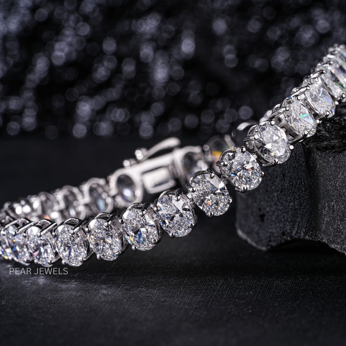 Oval 0.7ct each Tennis Labgrown Diamond Bracelet - Pear Jewels
