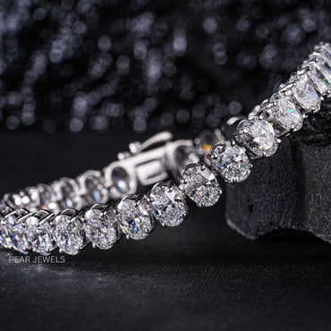 Oval 0.7ct each Tennis Labgrown Diamond Bracelet - Pear Jewels