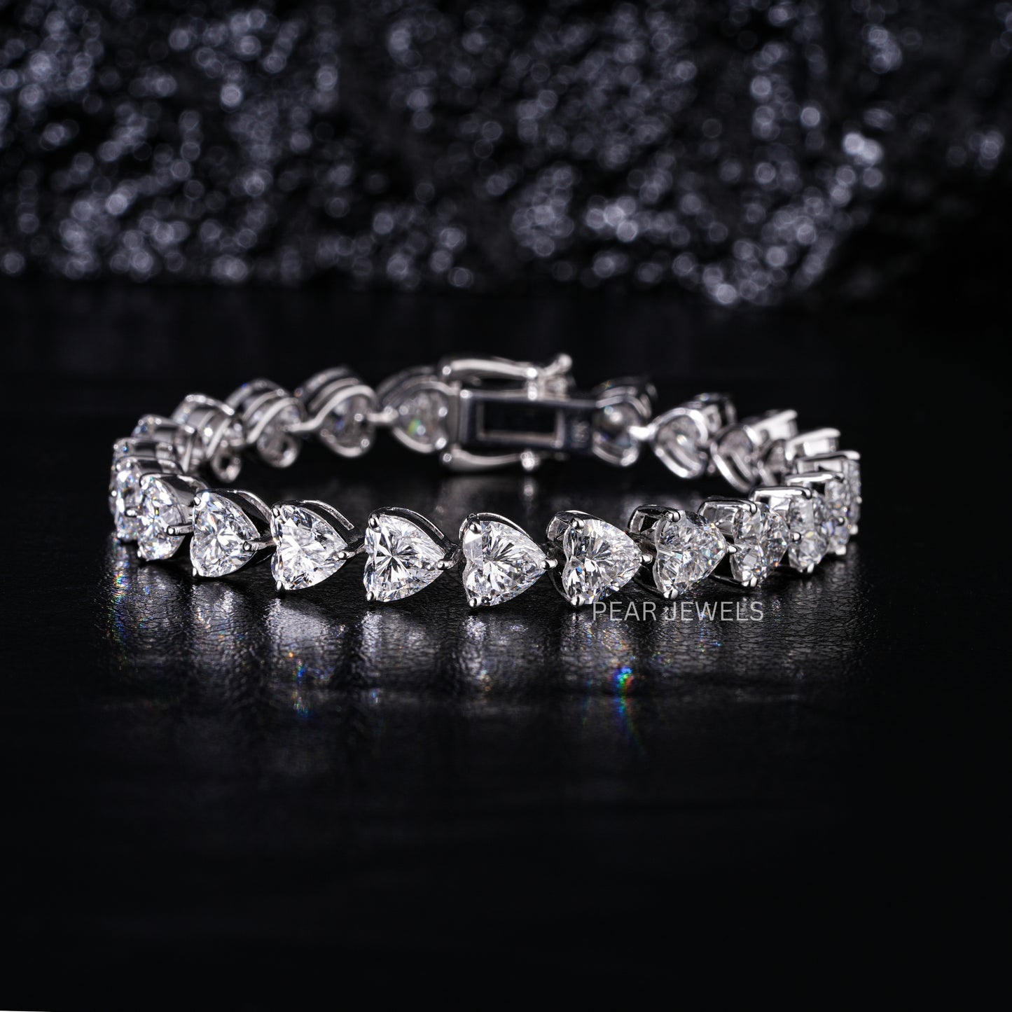 0.8ct Heart Shape Tennis Labgrown Diamond Bracelet - PearJewels Australia