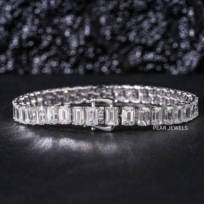 0.7ct Emerald Tennis Labgrown Diamond Bracelet - PearJewels Australia