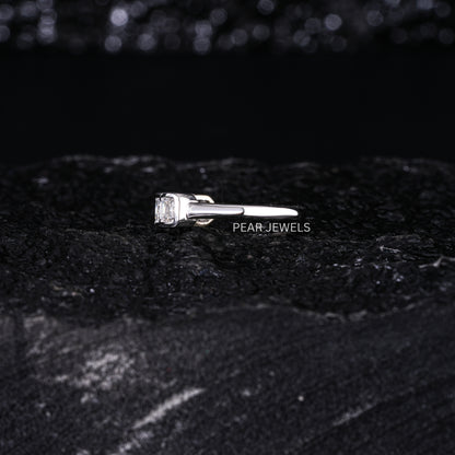 5 Stone Asscher Pinky Labgrown Diamond Ring - Pear Jewels