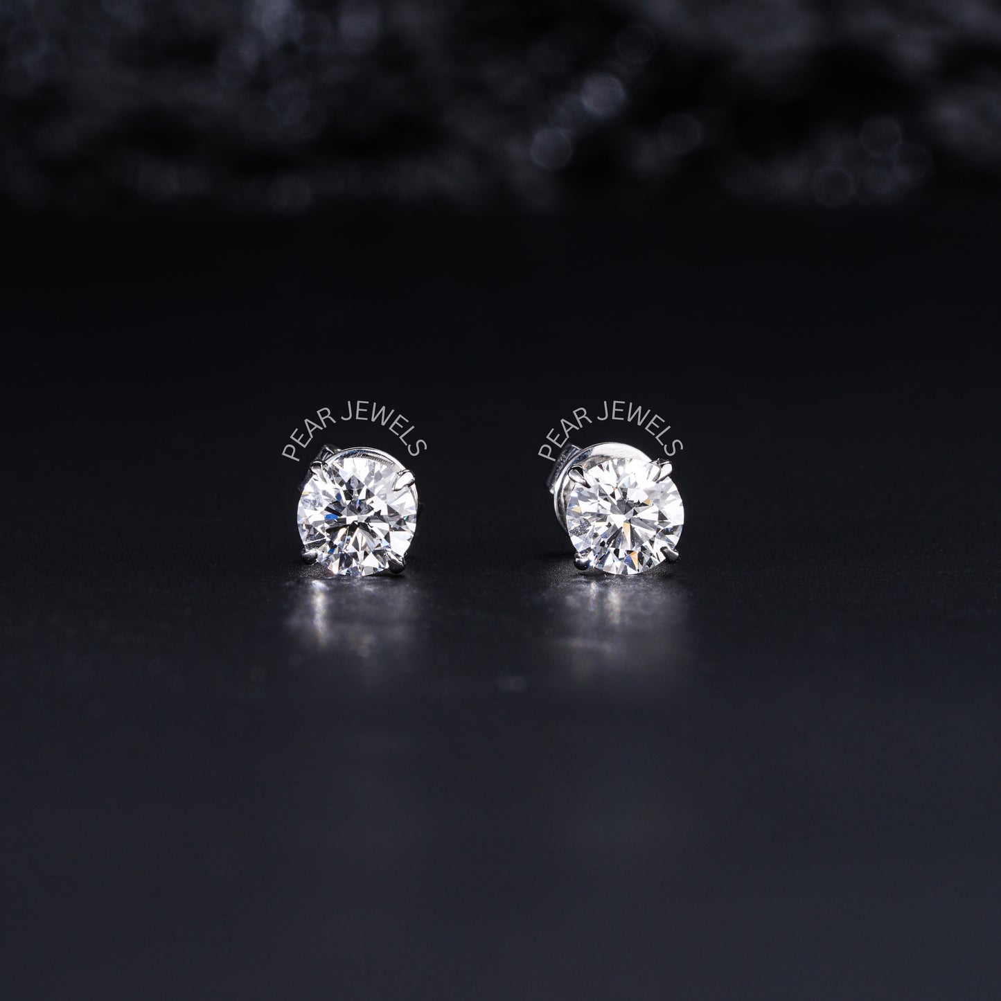 0.5Ct Each 4 prongs Labgrown Diamonds Studs - Pear Jewels