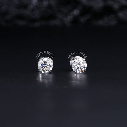 0.5Ct Each 4 prongs Labgrown Diamonds Studs - Pear Jewels