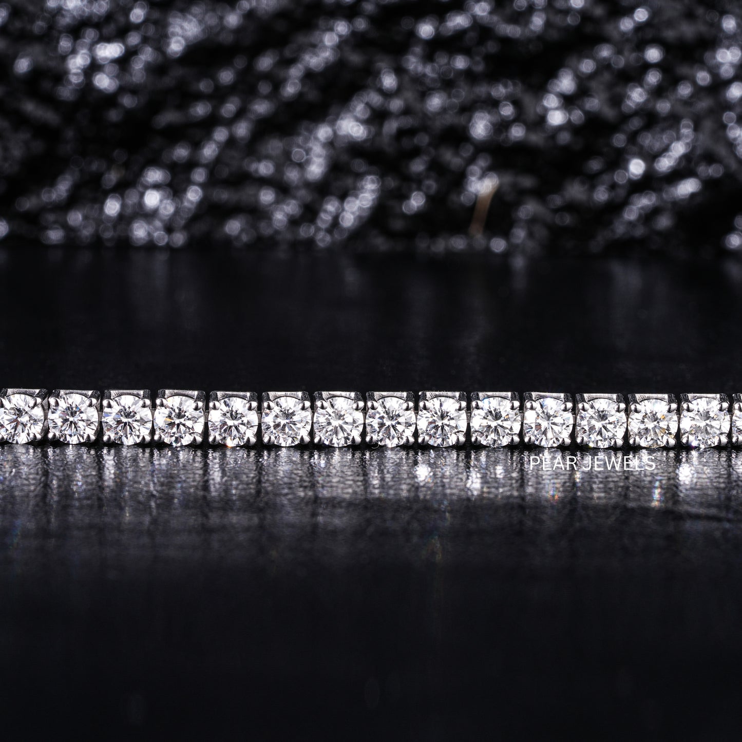 Round 4mm Tennis Labgrown Diamond Bracelet - Pear Jewels