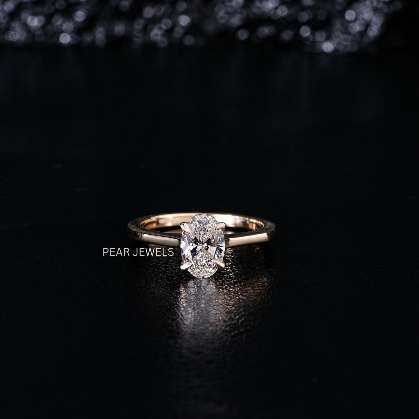 1.25ct Oval Solitaire Labgrown Diamond Ring - Pear Jewels