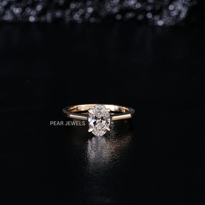 1.25ct Oval Solitaire Labgrown Diamond Ring - Pear Jewels