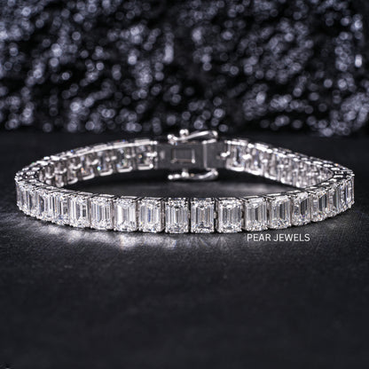 0.7ct Emerald Tennis Labgrown Diamond Bracelet - PearJewels Australia