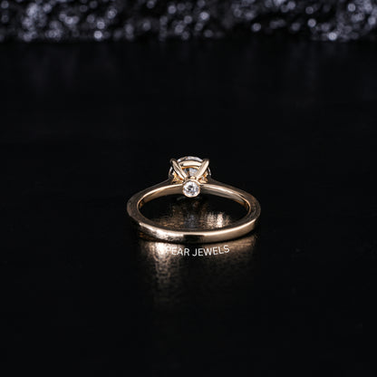1.2Ct Round Solitaire Labgrown Diamond Engagement Ring - Pear Jewels
