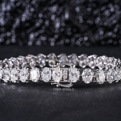Oval 0.7ct each Tennis Labgrown Diamond Bracelet - Pear Jewels