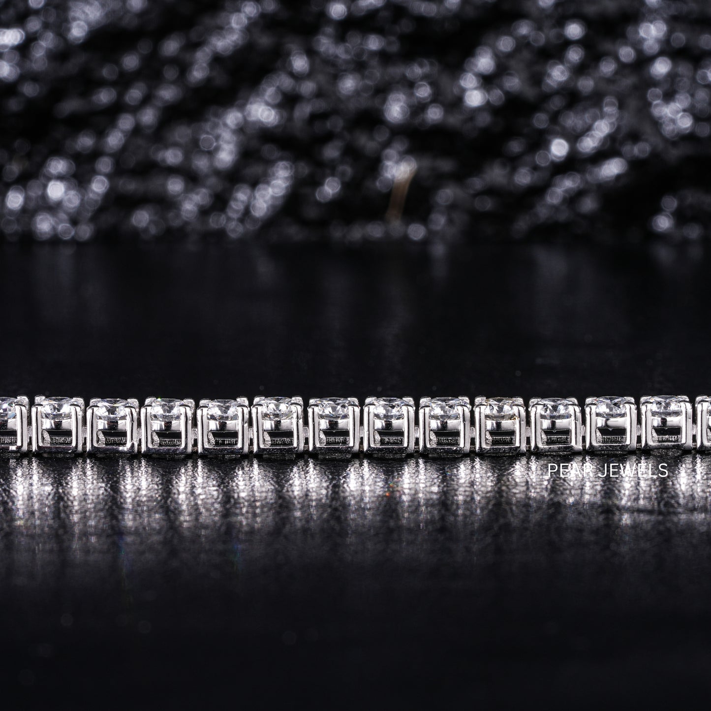 Round 4mm Tennis Labgrown Diamond Bracelet - Pear Jewels