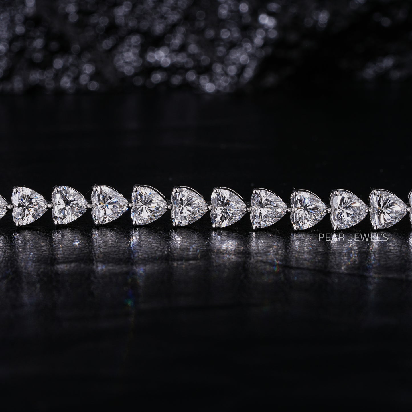 0.8ct Heart Shape Tennis Labgrown Diamond Bracelet - PearJewels Australia