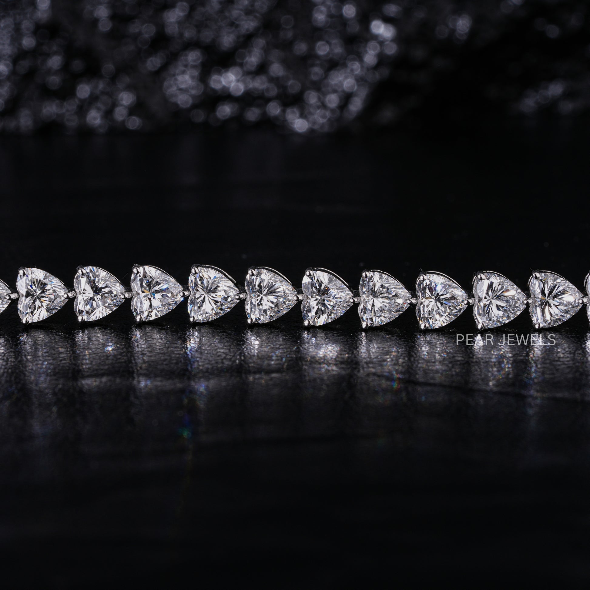 0.8ct Heart Shape Tennis Labgrown Diamond Bracelet - PearJewels Australia