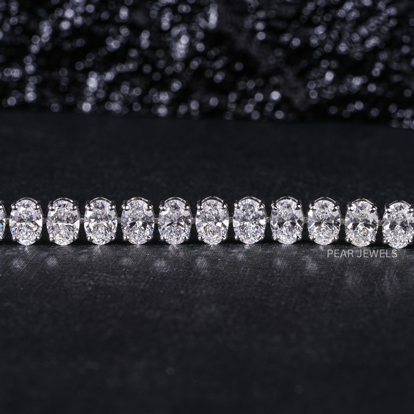 Oval 0.7ct each Tennis Labgrown Diamond Bracelet - Pear Jewels