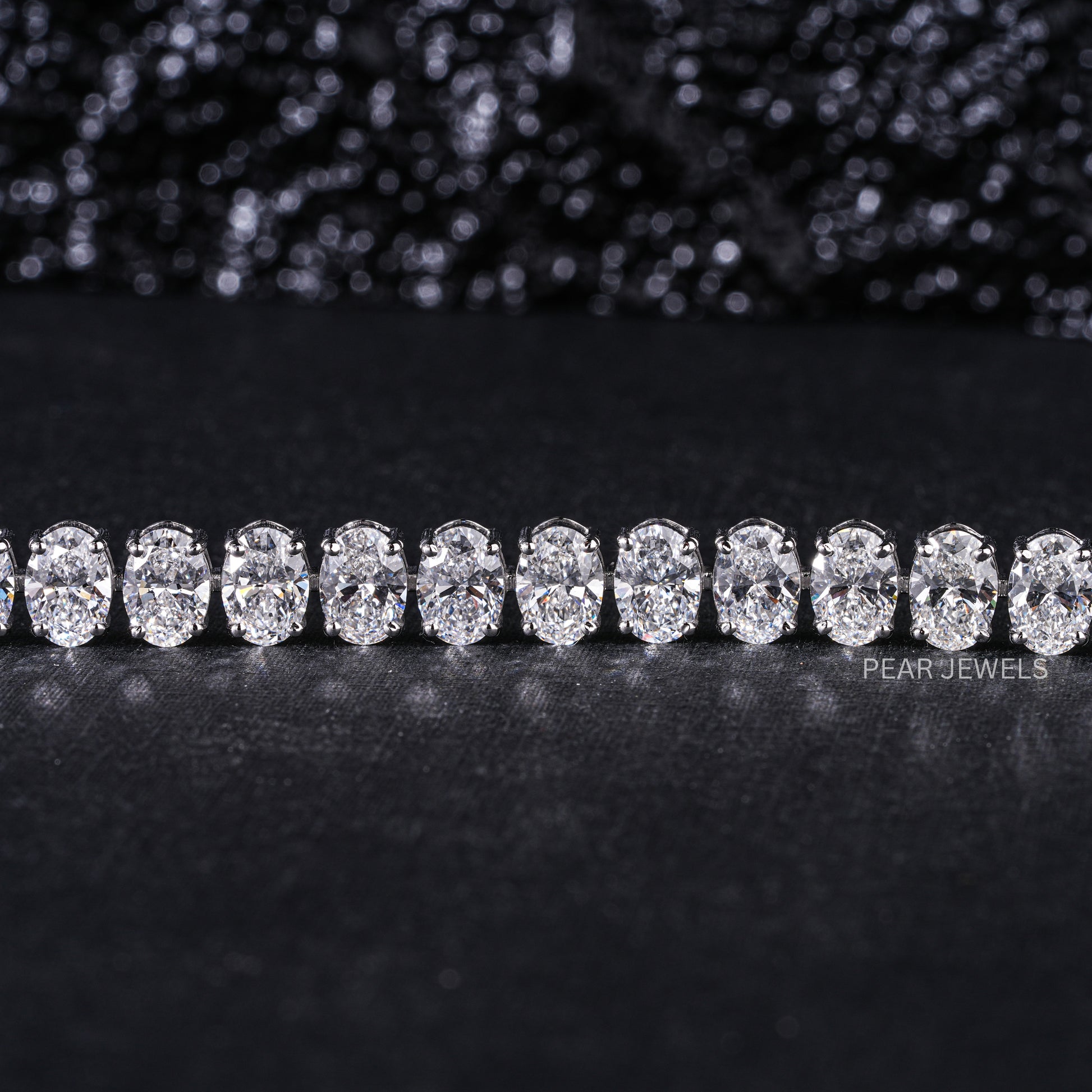 Oval 0.7ct each Tennis Labgrown Diamond Bracelet - Pear Jewels