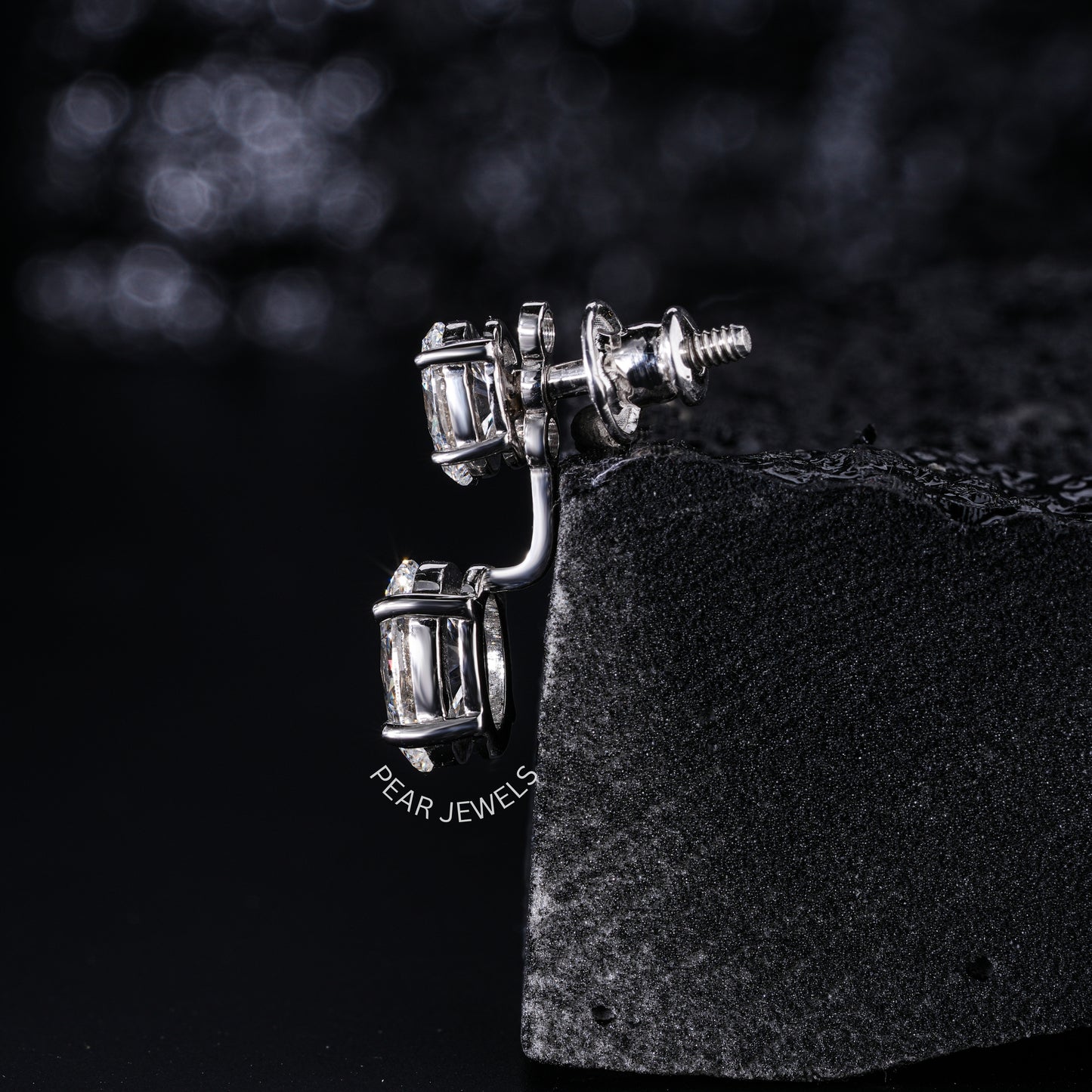 1.0ct + 0.5ct Two in one Oval Labgrown Diamond Studs - Pear Jewels