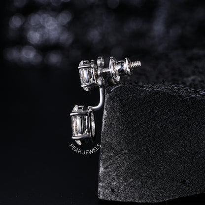 1.0ct + 0.5ct Two in one Oval Labgrown Diamond Studs - Pear Jewels