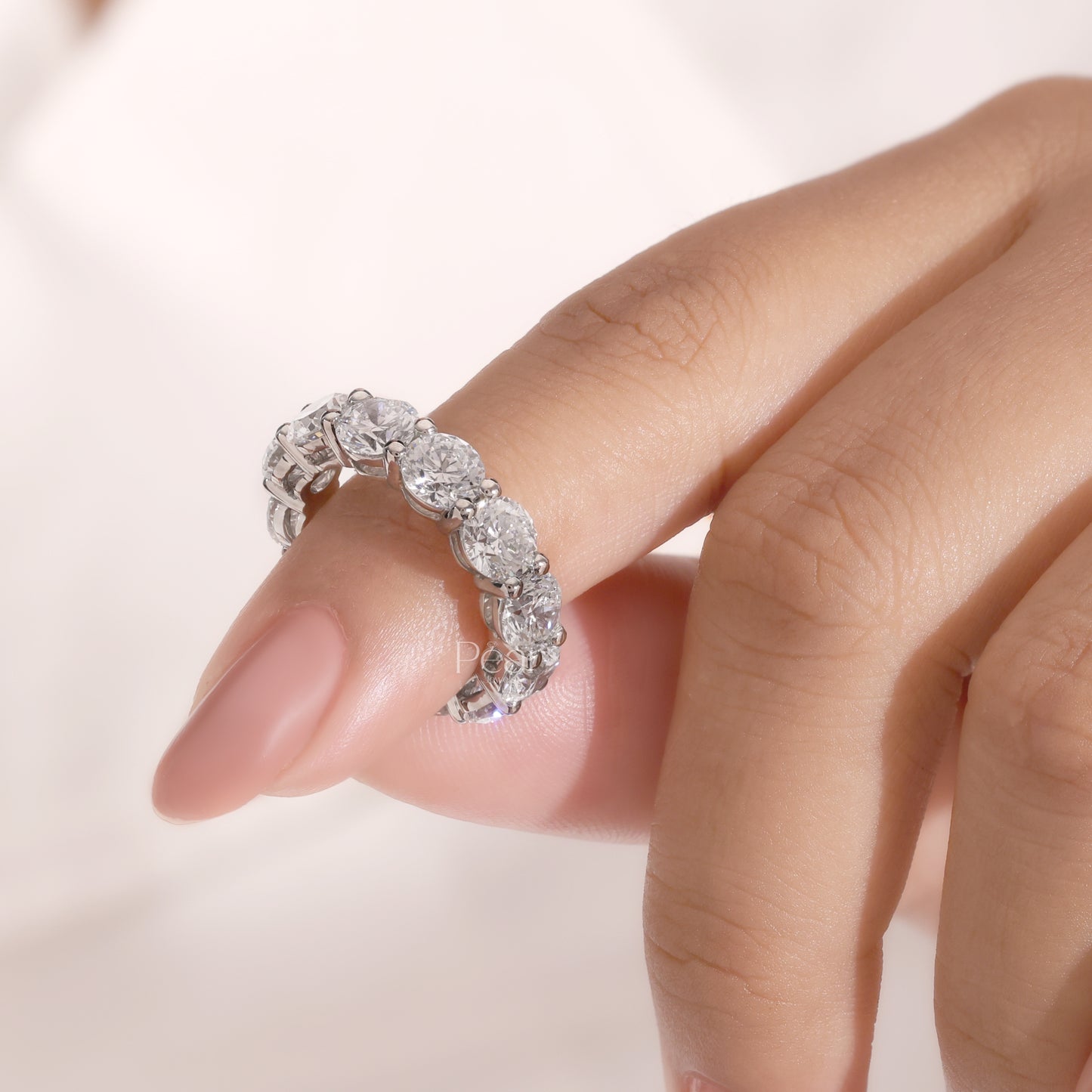 0.50CT Each Round Brilliant Lab-Grown Diamond Eternity Band