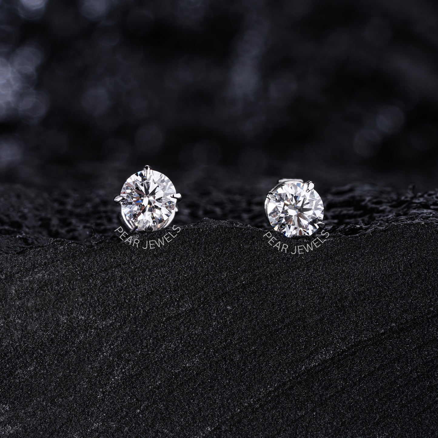 0.5Ct Each 4 prongs Labgrown Diamonds Studs - Pear Jewels
