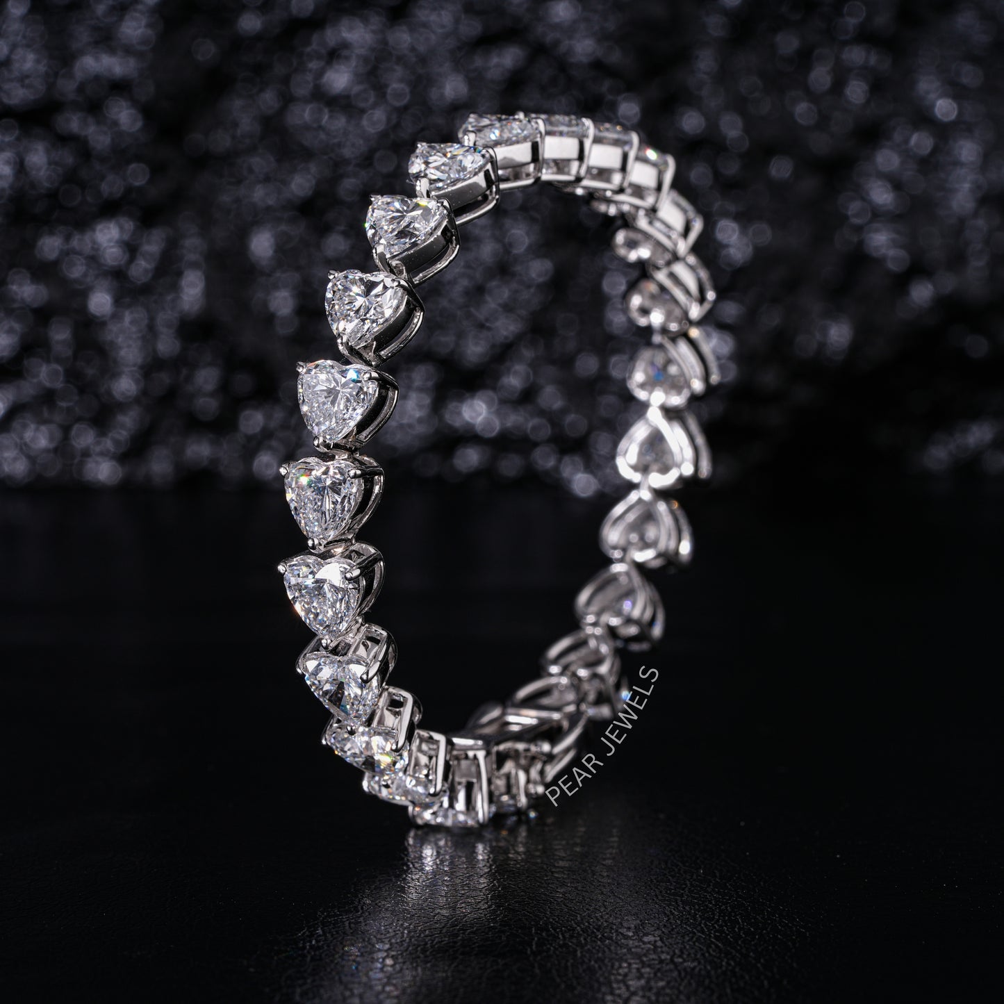 0.8ct Heart Shape Tennis Labgrown Diamond Bracelet - PearJewels Australia