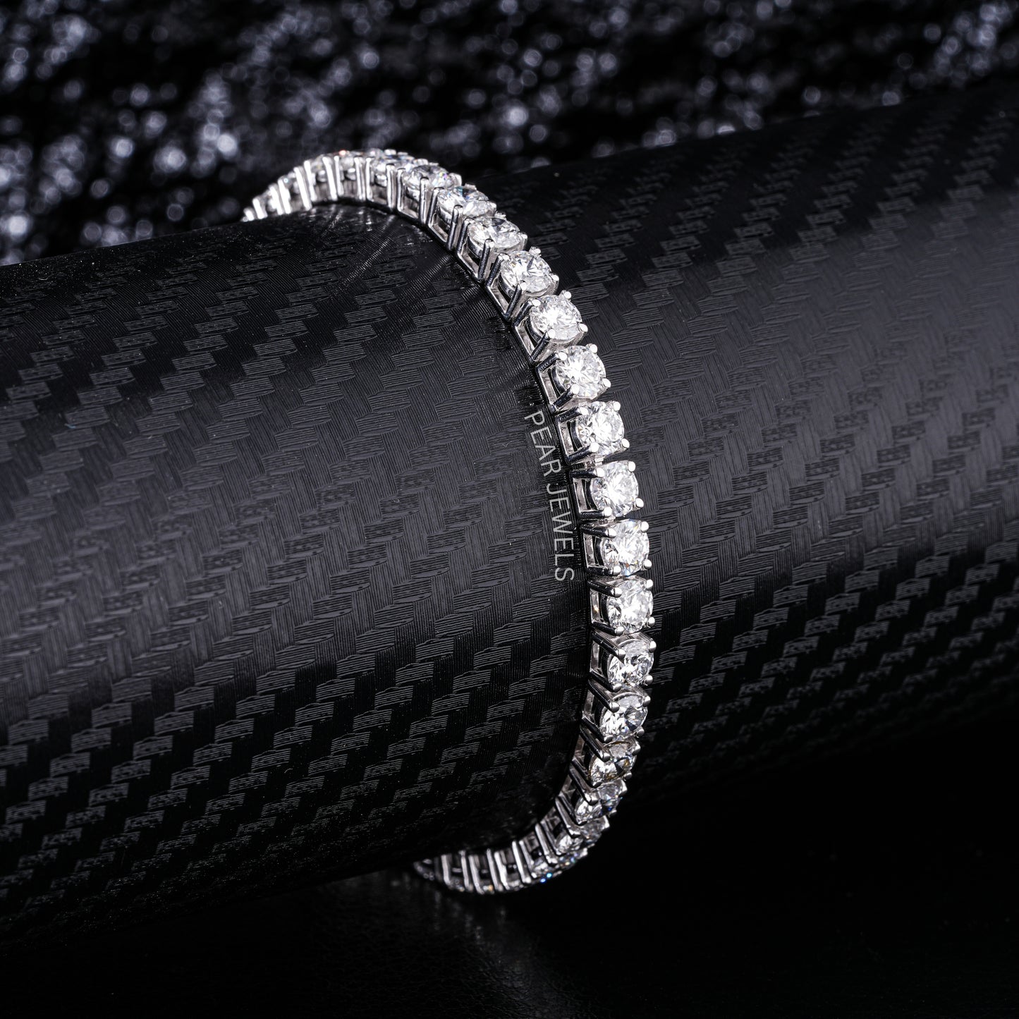 Round 4mm Tennis Labgrown Diamond Bracelet - Pear Jewels