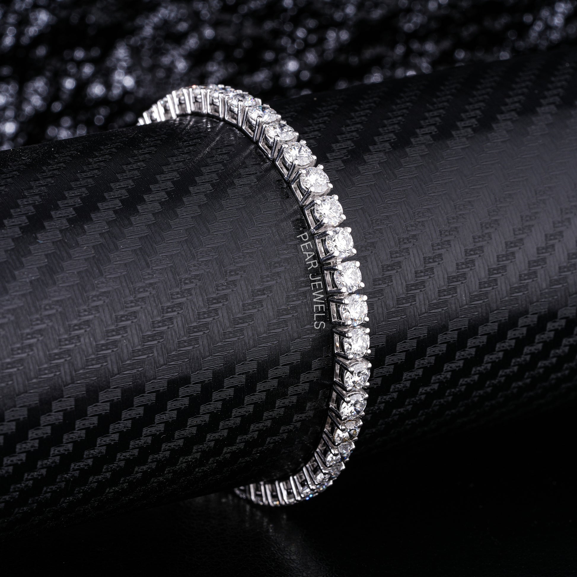 Round 4mm Tennis Labgrown Diamond Bracelet - Pear Jewels