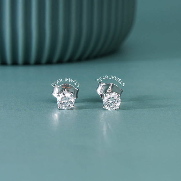 0.25TCW Round Brilliant Lab-Grown Diamond Stud Earrings