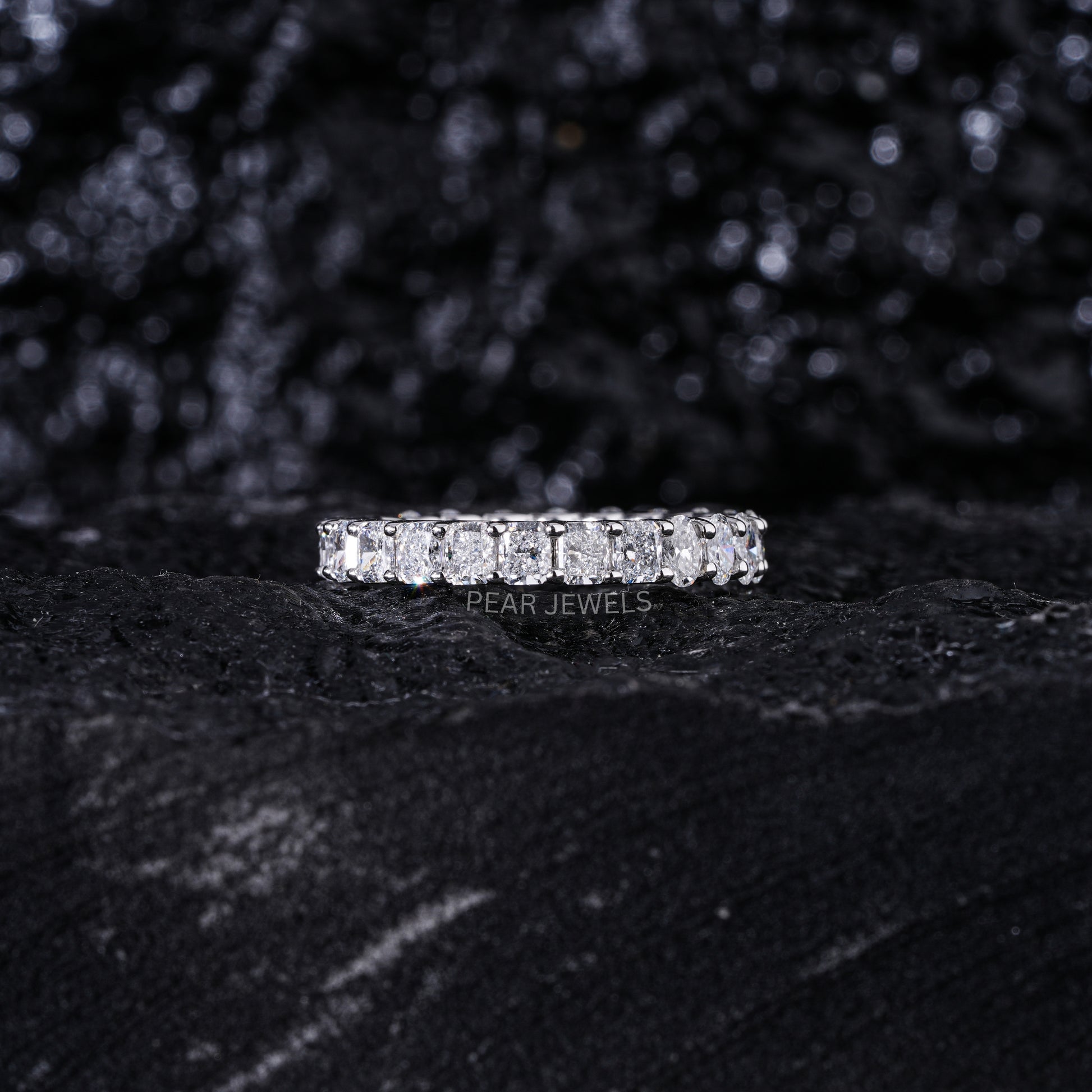 Radiant & Oval Full Eternity Labgrown Diamond Band - Pear Jewels