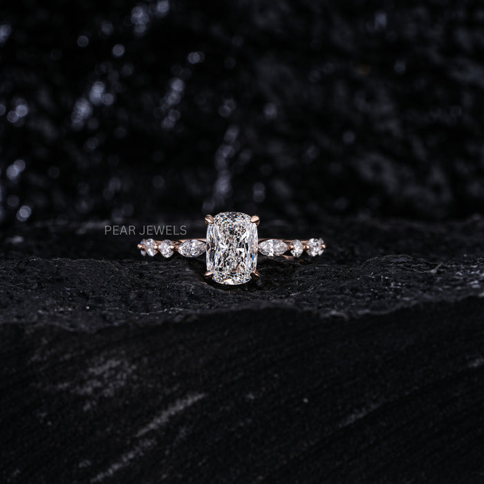 1.5ct Elongated Cushion & Marquise Labgrown Diamond Ring