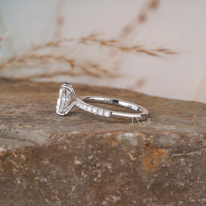 Radiant Lab grown Diamond Wedding Band - Pear Jewels