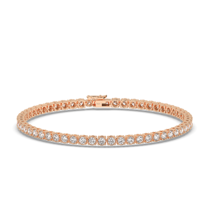 Round Cut Lab-grown Diamond Trendy Tennis Bracelet - Pear Jewels