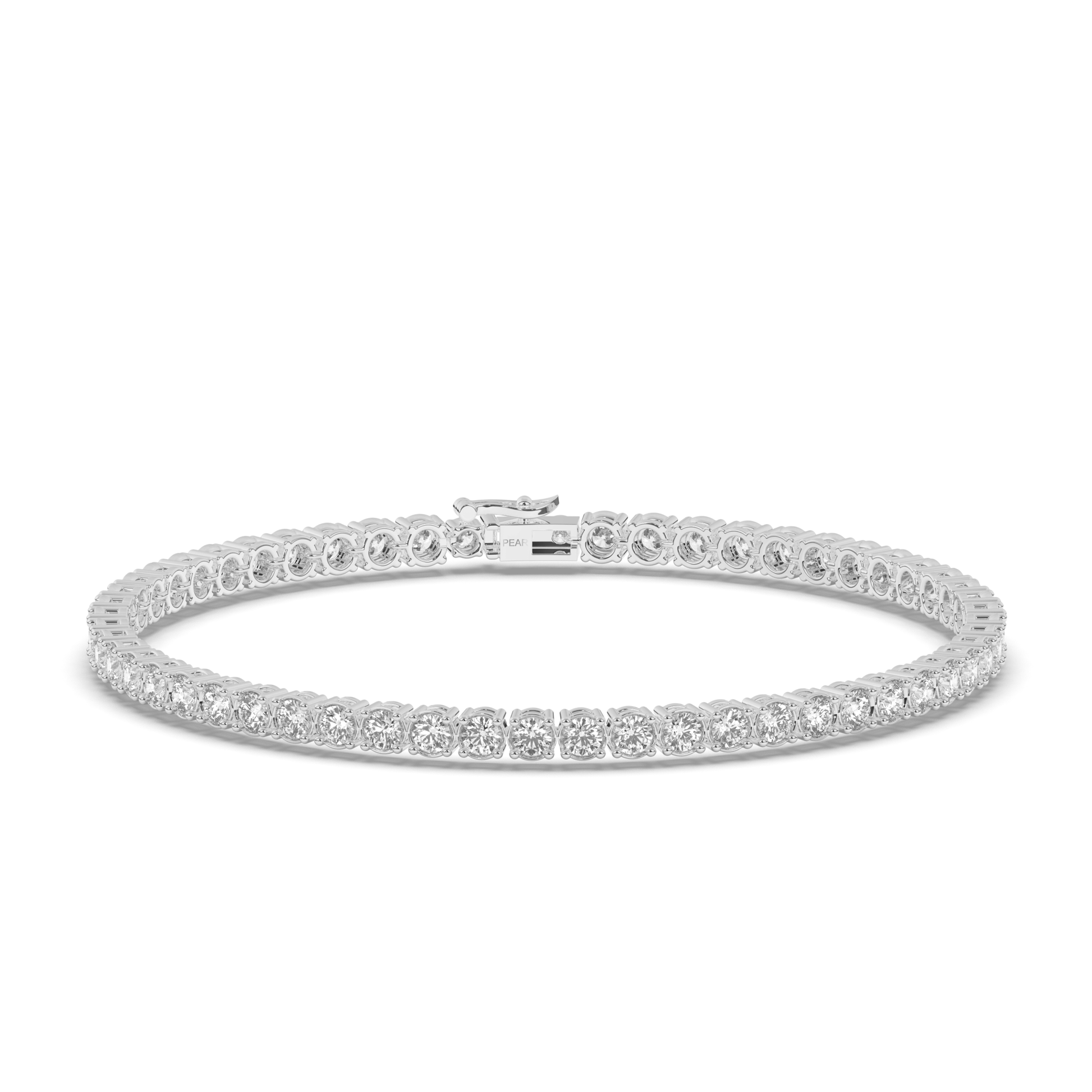Round Cut Lab-grown Diamond Trendy Tennis Bracelet - Pear Jewels