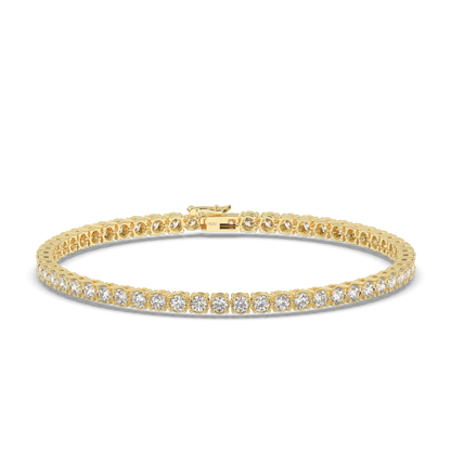 Round Cut Lab-grown Diamond Trendy Tennis Bracelet - Pear Jewels