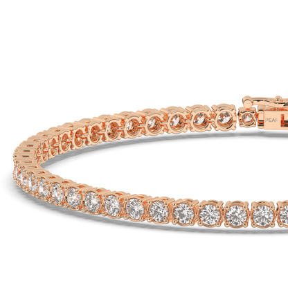 Round Cut Lab-grown Diamond Trendy Tennis Bracelet - Pear Jewels