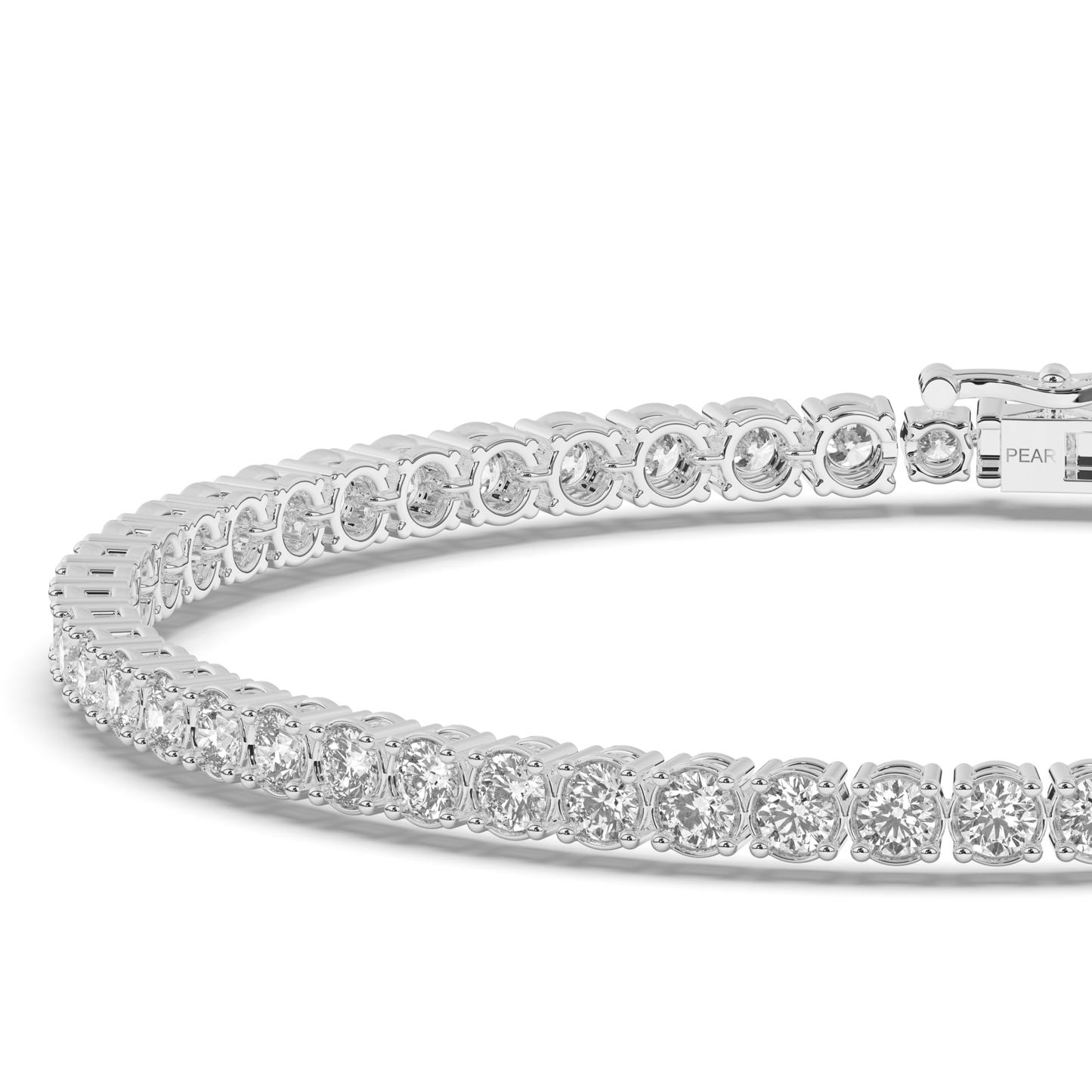 Round Cut Lab-grown Diamond Trendy Tennis Bracelet - Pear Jewels