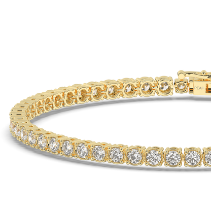 Round Cut Lab-grown Diamond Trendy Tennis Bracelet - Pear Jewels
