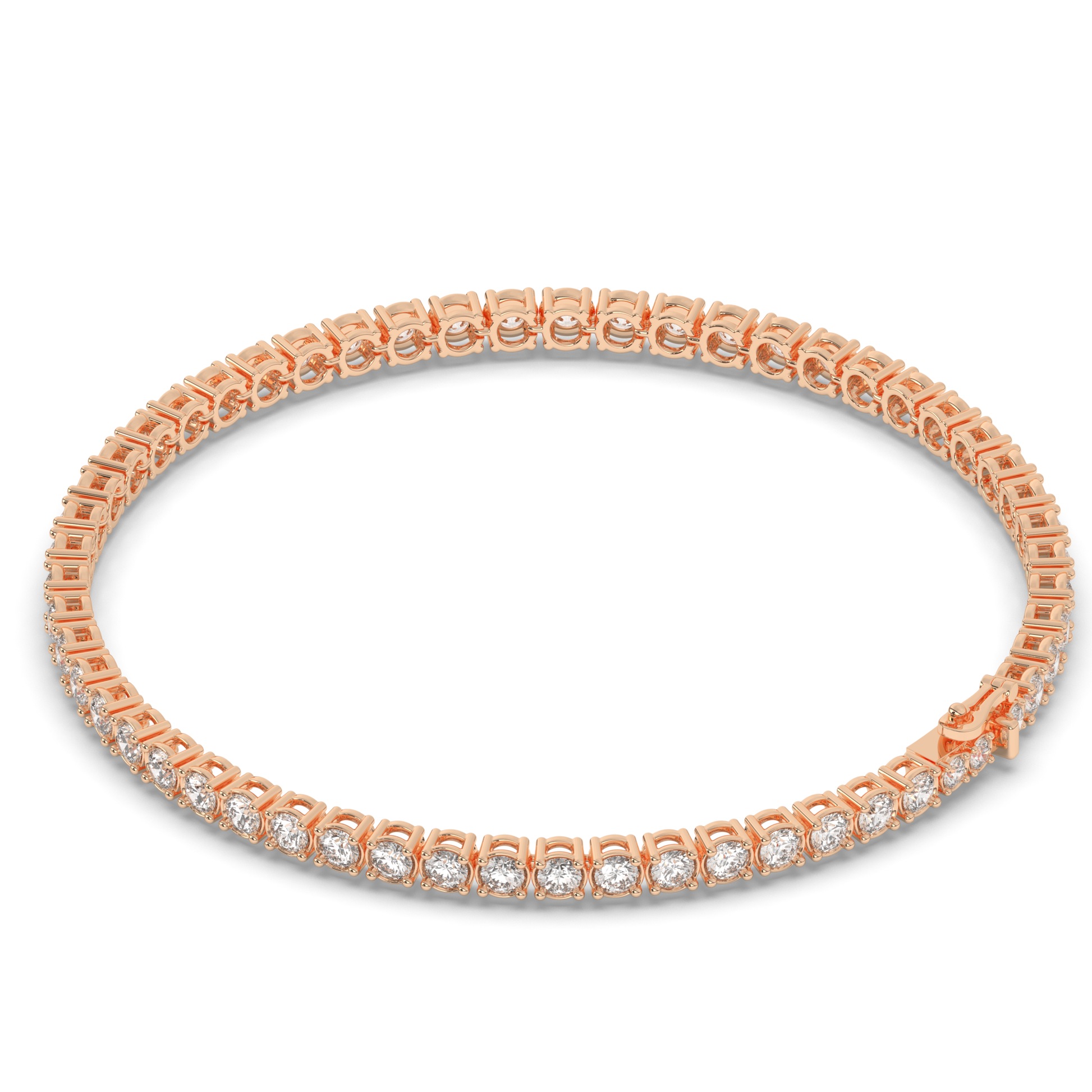 Round Cut Lab-grown Diamond Trendy Tennis Bracelet - Pear Jewels
