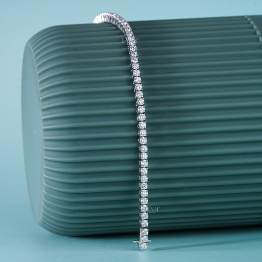14K Round Lab-Grown Diamond Tennis Bracelet – 2.10 mm