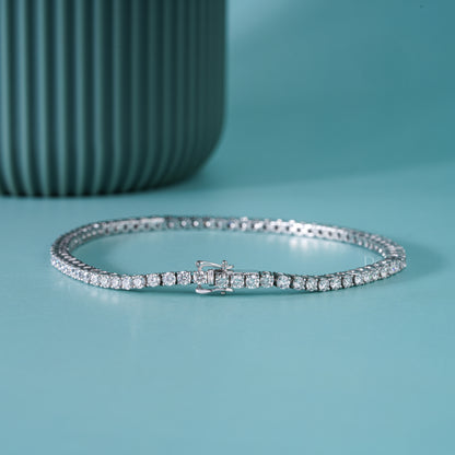 Round Lab-Grown Diamond Tennis Bracelet – 2.10 mm