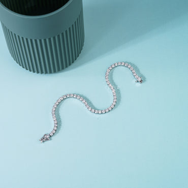 Round Lab-Grown Diamond Tennis Bracelet – 3.00 mm
