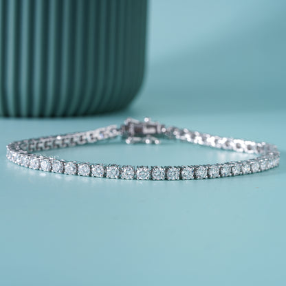 Round Lab-Grown Diamond Tennis Bracelet – 3.00 mm
