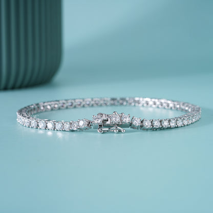 Round Lab-Grown Diamond Tennis Bracelet – 3.00 mm