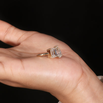 Toi Et Moi Emerald & Marquise Lab-Grown Diamond Ring