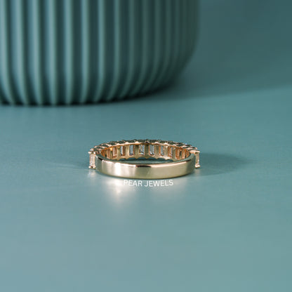 Emerald Labgrown Diamond  Half Eternity Wedding Band 1.3 TCW