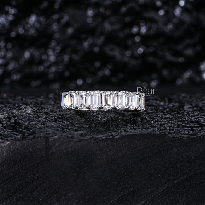 0.5CT Emerald Cut Diamond Labgrown Eternity Band