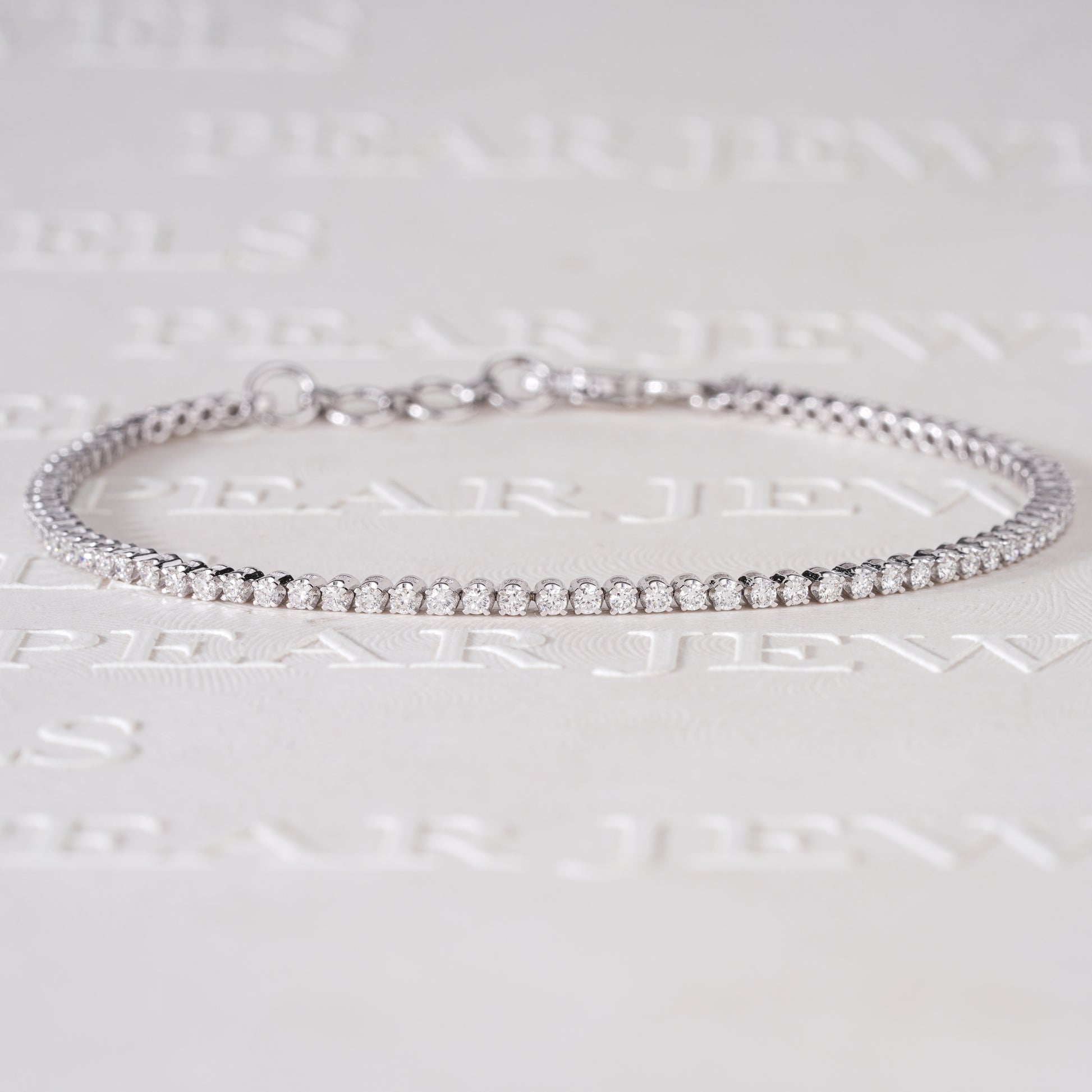 1.0ct Round Tennis Bracelet Labgrown Diamonds - Pear Jewels