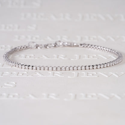1.0ct Round Tennis Bracelet Labgrown Diamonds - Pear Jewels