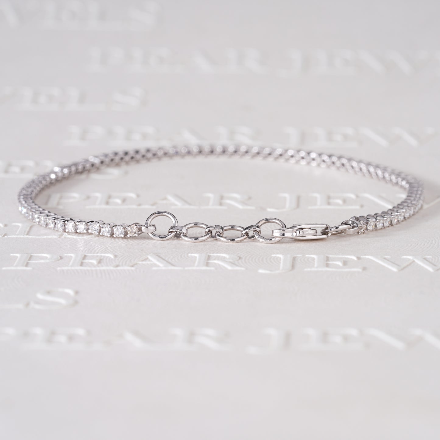 1.0ct Round Tennis Bracelet Labgrown Diamonds - Pear Jewels