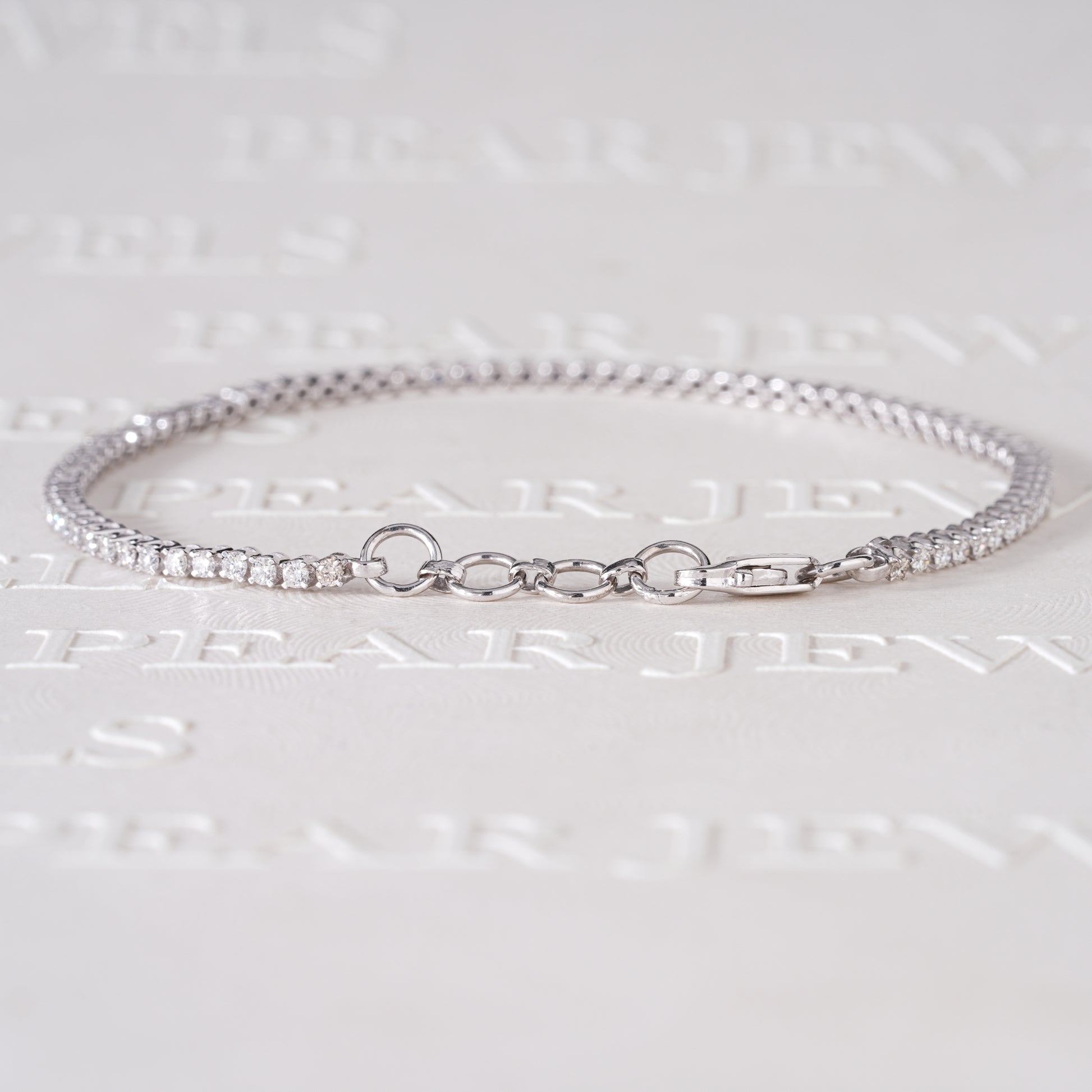 1.0ct Round Tennis Bracelet Labgrown Diamonds - Pear Jewels